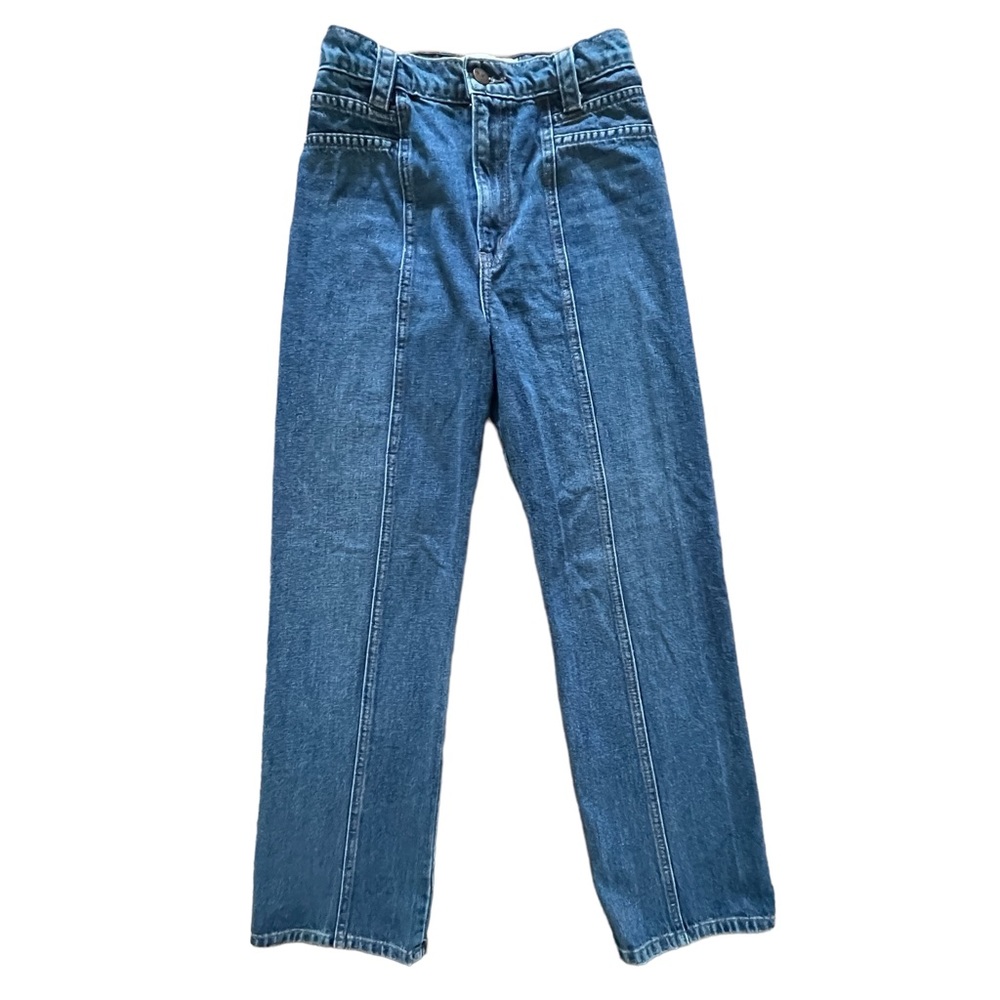 SOLD⭐️SOLD⭐️Reformation 70s Stud Jean High Waisted Crop Baltic Wash Jeans 25 - Picture 4 of 10